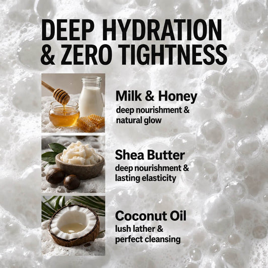 Natural oil soap with milk and honey for face and body