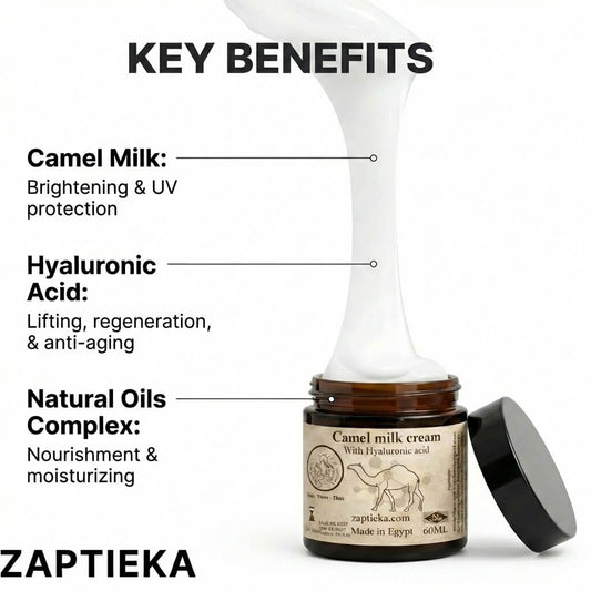 Camel milk cream with Hyaluronic acid