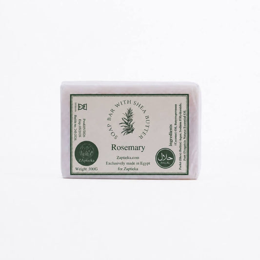 Natural oil-based soap with rosemary essential oil for face and body
