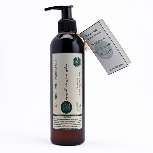 Shampoo with Natural Oils & Frankincense Essential Oil for Volume and Shine of All Hair Types