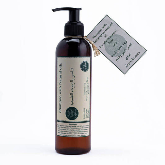 Shampoo with Natural Oils & Lemongrass Essential Oil for Oily and Normal Hair