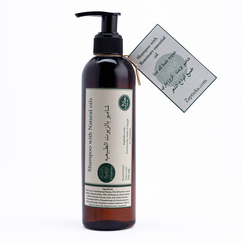 Shampoo with Natural Oils & Rosemary Essential Oil for Hair Strength and Volume