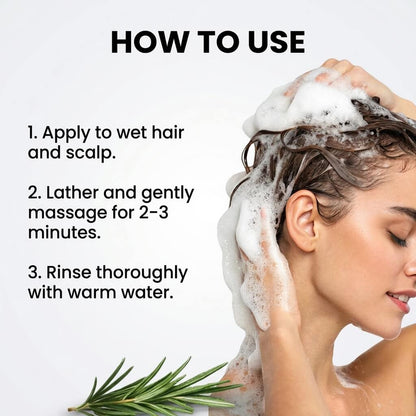 Shampoo with Natural Oils & Rosemary Essential Oil for Hair Strength and Volume