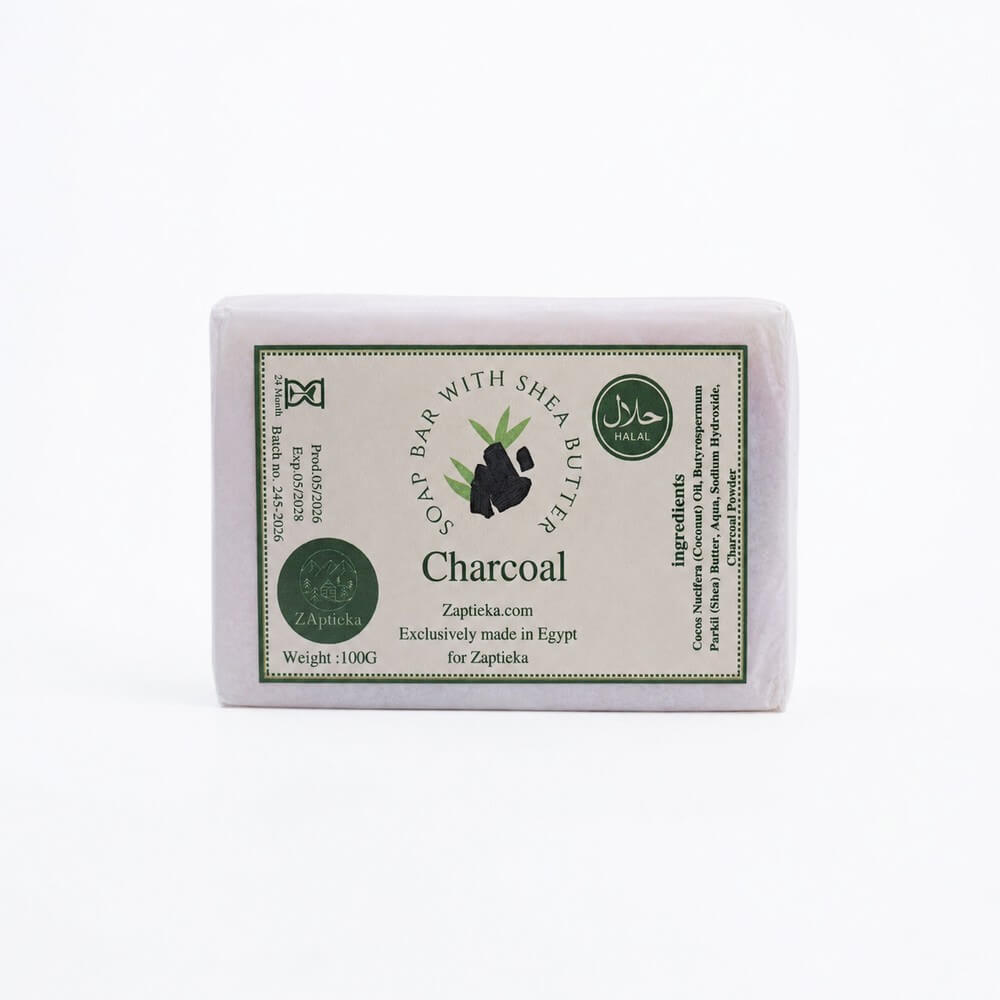 Natural Oil Soap with Charcoal for Face and Body