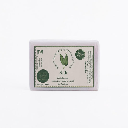 Soap made from natural oils with cider tree leaves