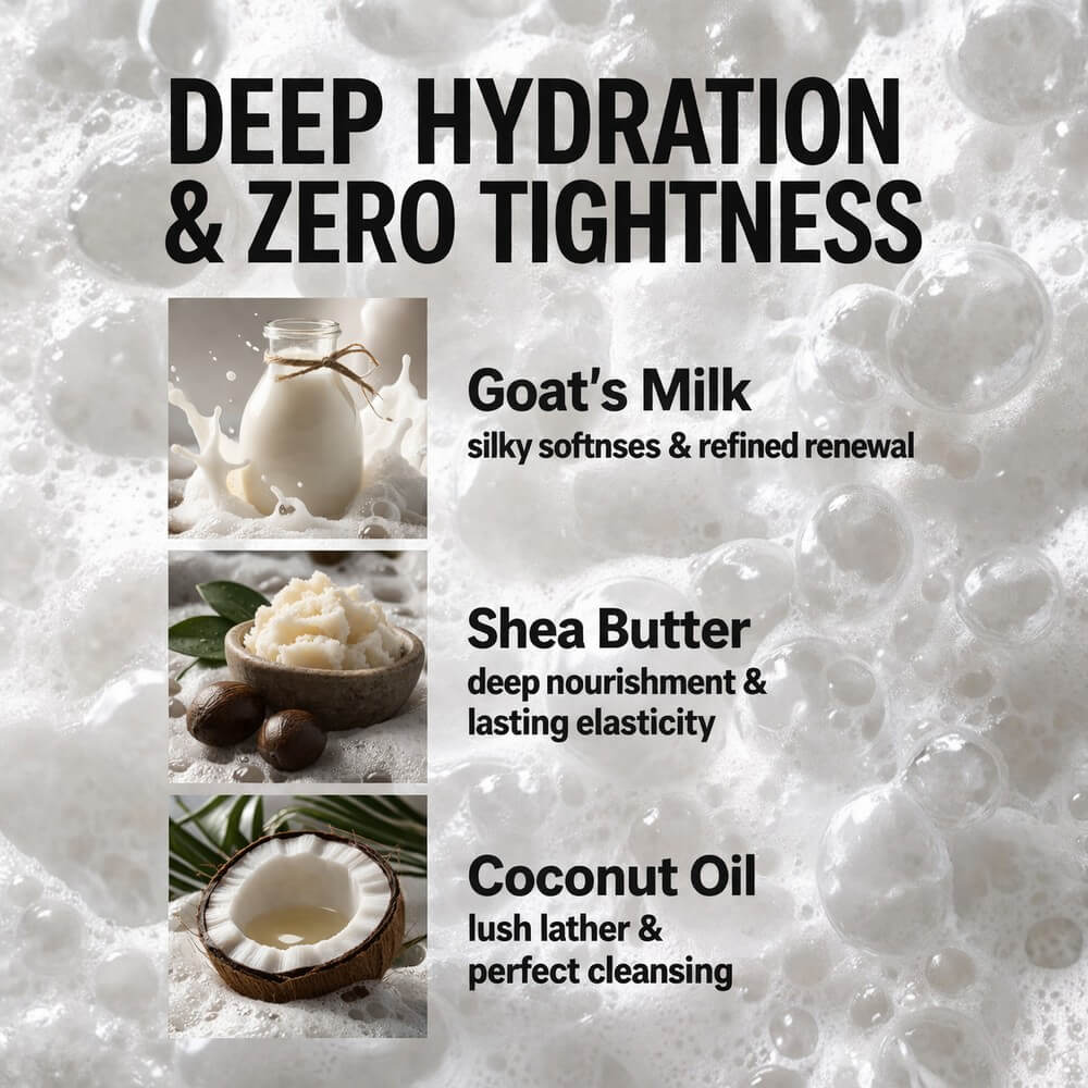 Soap made of natural oils with goat's milk for face and body