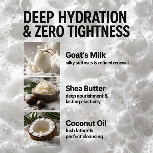 Soap made of natural oils with goat's milk for face and body
