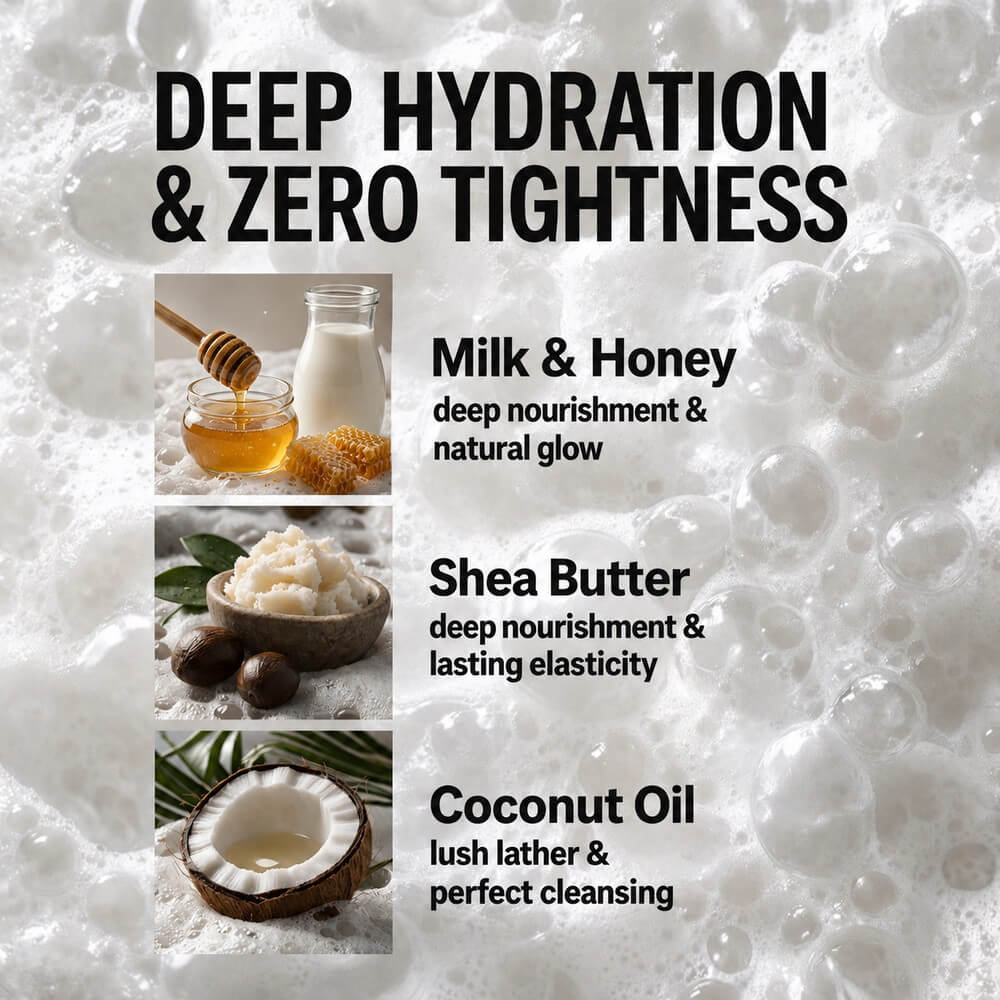 Natural oil soap with milk and honey for face and body