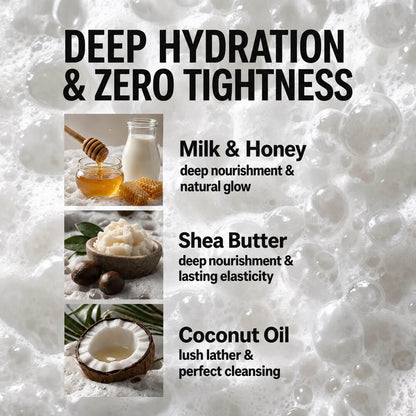 Natural oil soap with milk and honey for face and body