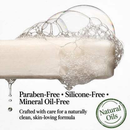 Natural oil soap with milk and honey for face and body