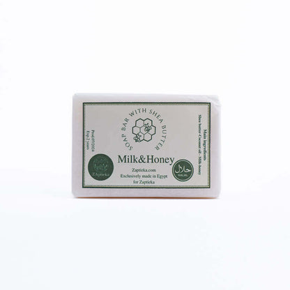 Natural oil soap with milk and honey for face and body