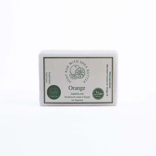 Natural oil soap with orange essential oil for face and body